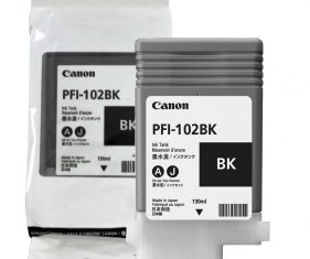 CARTUCHO PLOTTER CANON PFI 102 BK PRETO