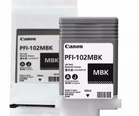 CARTUCHO PLOTTER CANON PFI 102 MBK MATTE BLACK